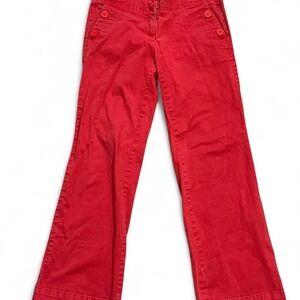 LOFT red sailor trousers with anchor buttons